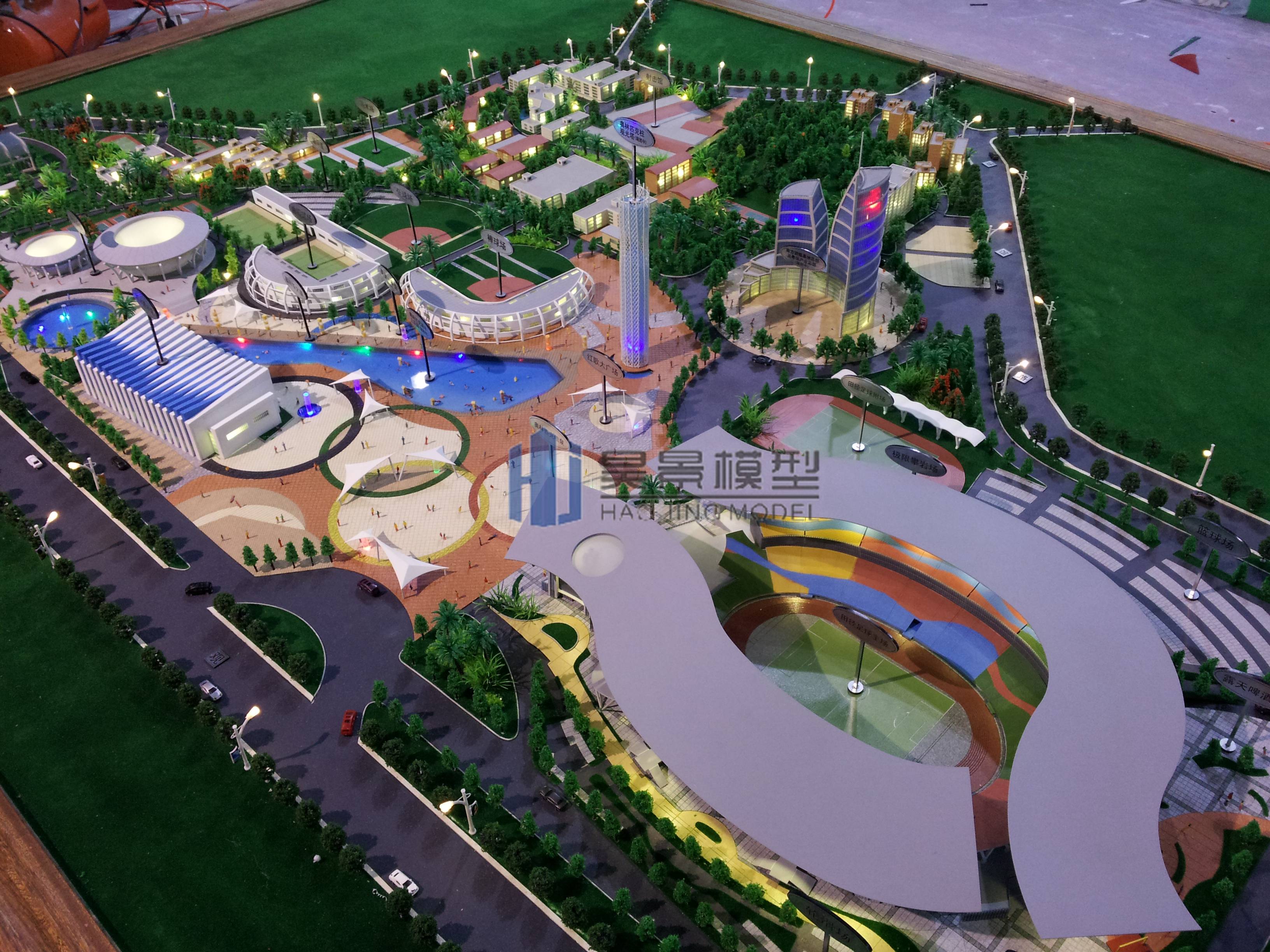奥林匹克游乐场建筑模型
