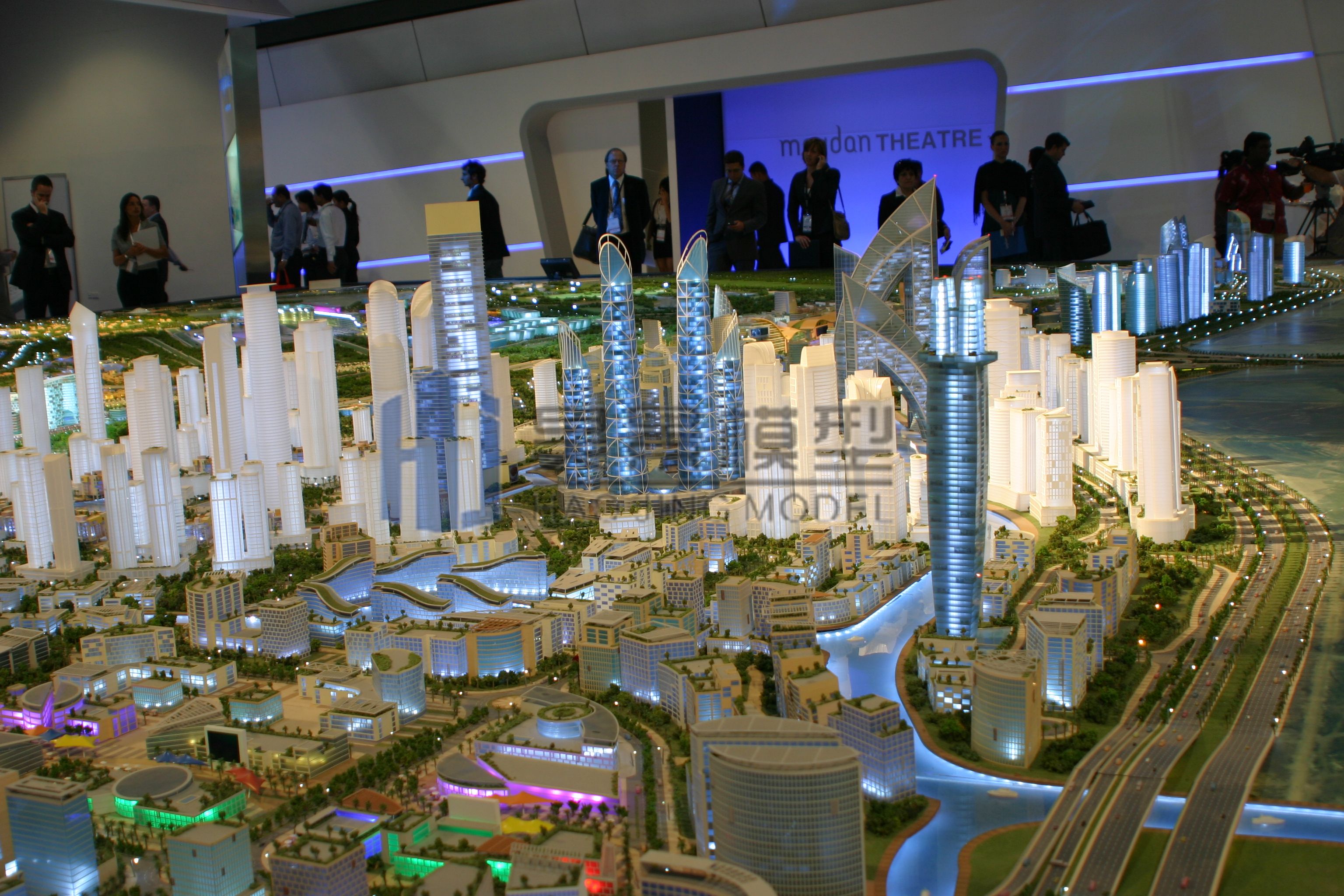 迪拜总体规划建筑模型
