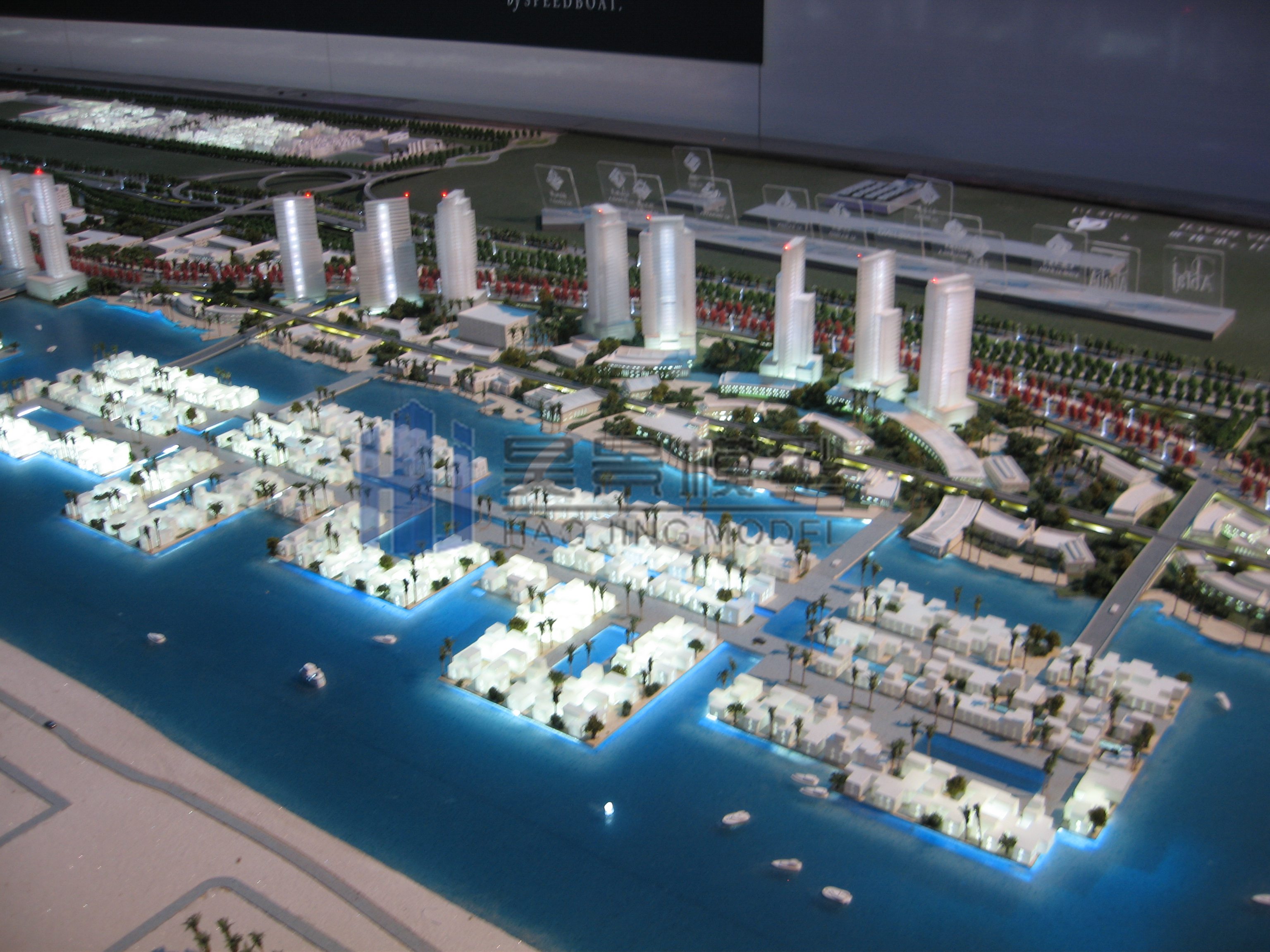 迪拜海湾商业规划模型
